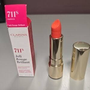 Clarins Joli Rouge Brillant Lipstick - Vibrant Papaya